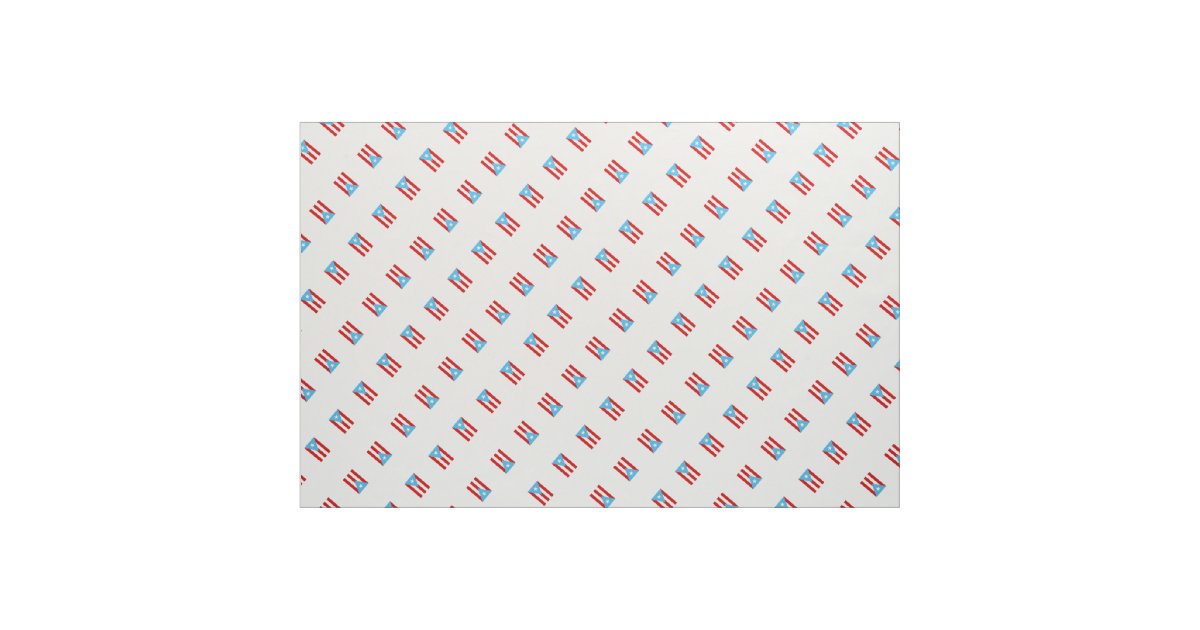 Sky Blue: Flag of Puerto Rico Fabric | Zazzle