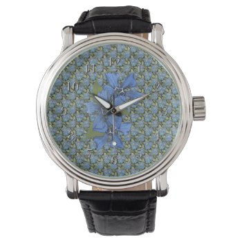 Sky Blue Forget Me Nots Watch by anuradesignstudio at Zazzle