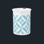 Sky Blue Geometric Deco Cube Pattern Beverage Pitcher<br><div class="desc">This abstract,  geometric cubed pattern will add vibrance and classic flair to any home or office decor. Always ready for you to personalize with your name and/or your loved one's name,  as well.</div>