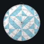 Sky Blue Geometric Deco Cube Pattern Dart Board<br><div class="desc">This abstract,  geometric cubed pattern will add vibrance and classic flair to any home or office decor. Always ready for you to personalize with your name and/or your loved one's name,  as well.</div>