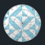 Sky Blue Geometric Deco Cube Pattern Dart Board<br><div class="desc">This abstract,  geometric cubed pattern will add vibrance and classic flair to any home or office decor. Always ready for you to personalize with your name and/or your loved one's name,  as well.</div>