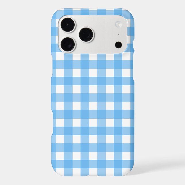 Sky blue gingham Case-Mate iPhone case (Back)