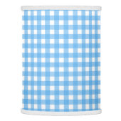 Sky blue gingham lamp shade (Left)