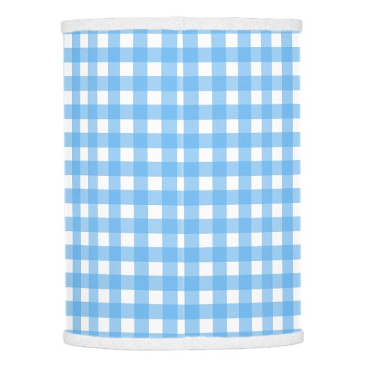 Sky blue gingham lamp shade (Back)