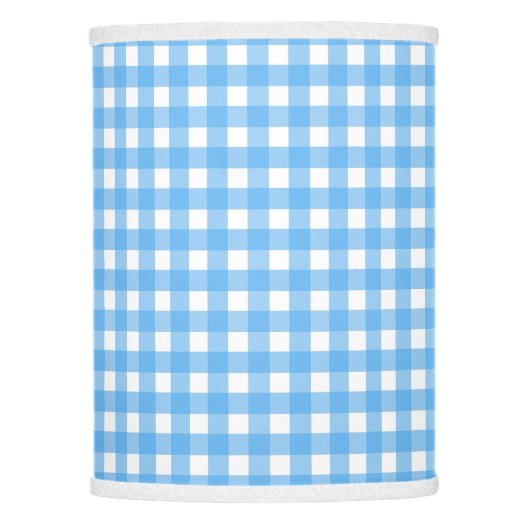 Sky blue gingham lamp shade (Front)