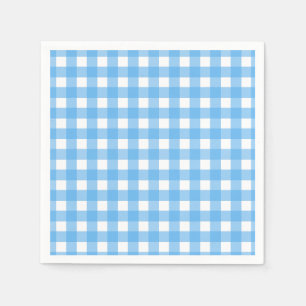 Sky blue gingham napkins