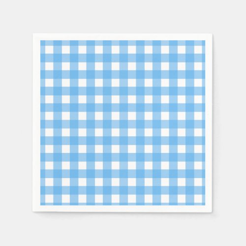 Sky blue gingham napkins