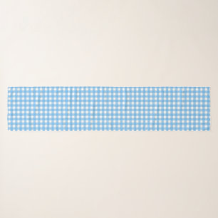 Sky blue gingham scarf
