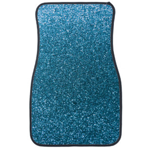 Sky blue glitter car mat