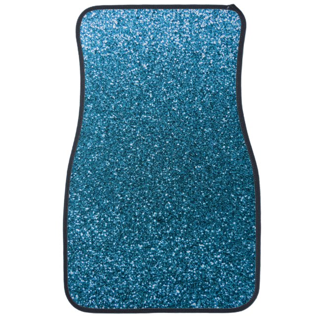 Sky blue glitter car mat (Front)