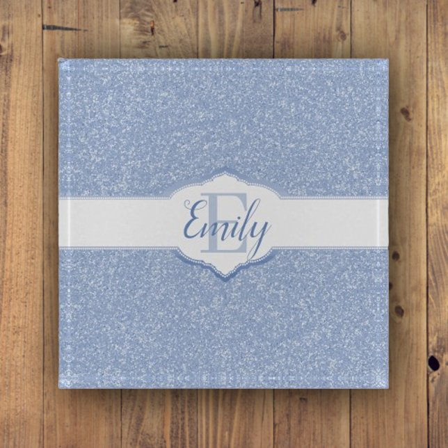 Sky Blue Glitter Monogram Paperweight (Sky Blue Glitter Monogram Paperweight)