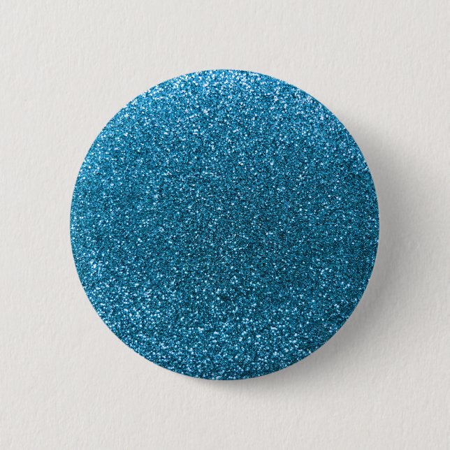 Sky blue glitter pinback button (Front)