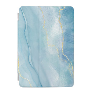 Sky Blue Gold Glitter  iPad Mini Cover