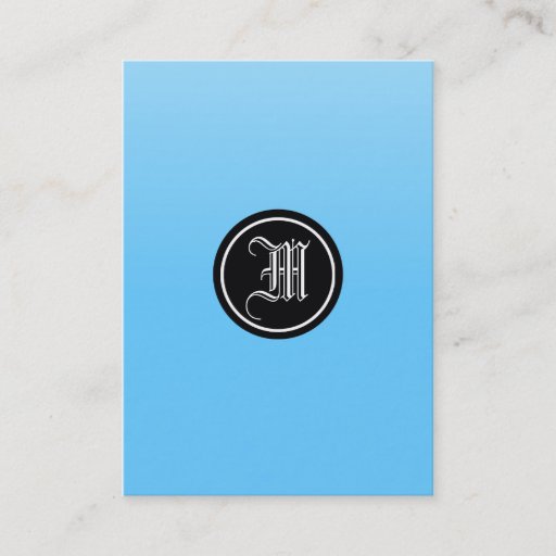 Customizable Sky Blue Gothic Business Card