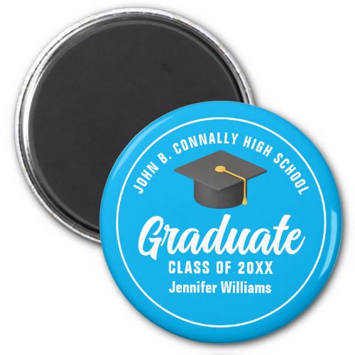 Sky Blue Graduate Custom Graduation Magnet