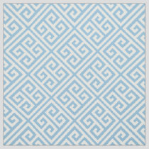Sky Blue Greek Key Fabric