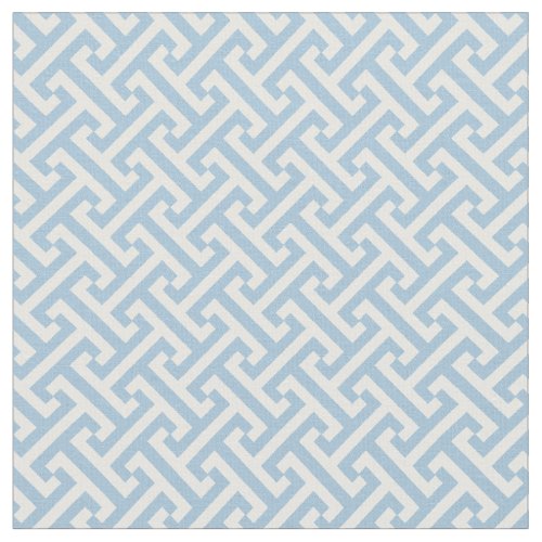 Sky Blue Greek Key Pattern Fabric