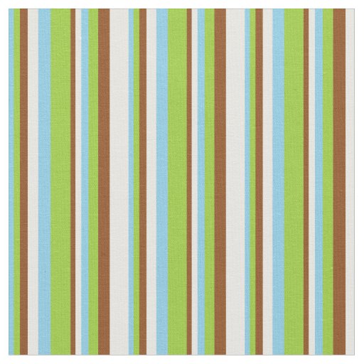 Sky Blue, Green, Brown, and Mint Cream Colored Fabric