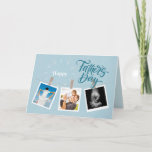 Sky Blue Happy Father&#39;s Day Photo Greeting Card