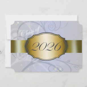 Sky Blue Harvest and Gold 2026 Graduation Invitation