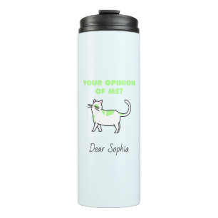 Sky Blue Haughty Cat Thermal Tumbler