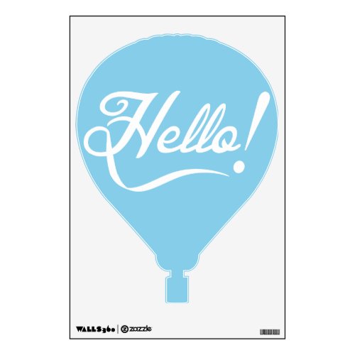 Sky Blue Hello Wall Sticker