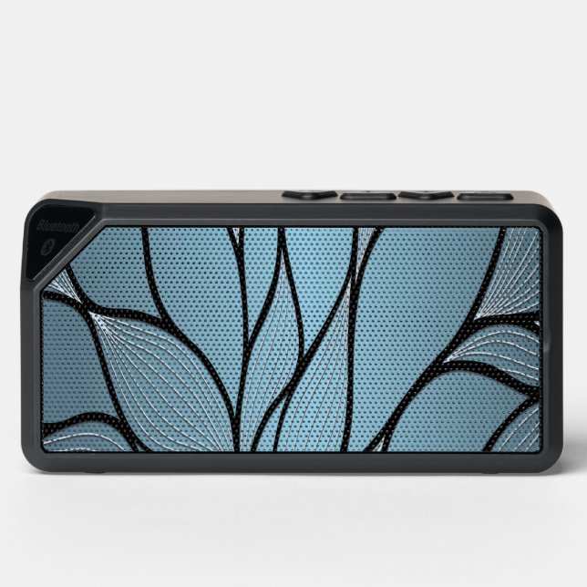 Sky Blue Hues Creative Leave Pattern  Bluetooth Speaker (Front)