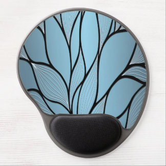 Sky Blue Hues Creative Leave Pattern  Gel Mouse Pad
