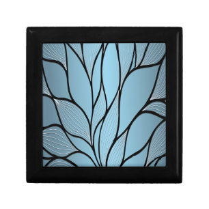 Sky Blue Hues Creative Leave Pattern Gift Box