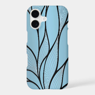 Sky Blue Hues Creative Leave Pattern iPhone 17 Case