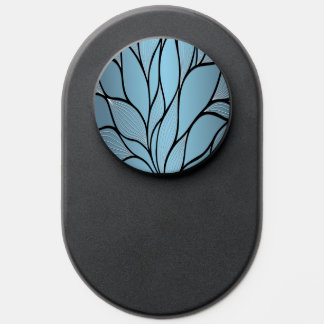 Sky Blue Hues Creative Leave Pattern  PopSocket