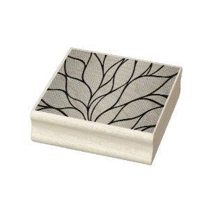 Sky Blue Hues Creative Leave Pattern  Rubber Stamp