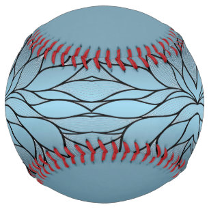 Sky Blue Hues Creative Leave Pattern  Softball