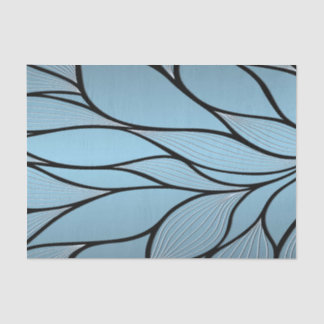 Sky Blue Hues Creative Leave Pattern  Tissue Paper