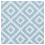 Sky Blue Ikat Diamonds Fabric