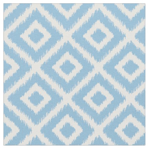 Sky Blue Ikat Diamonds Fabric