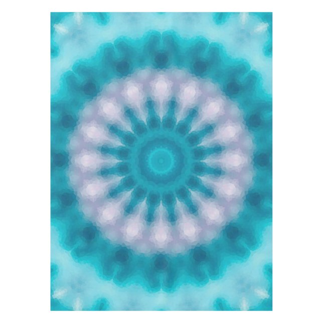 Sky blue kaleidoscope tablecloth (Front)