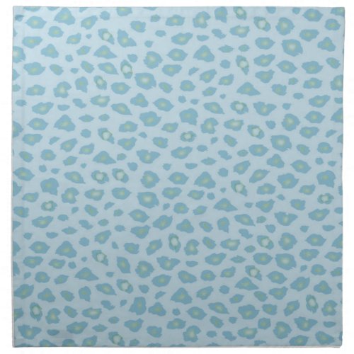 Sky Blue Leopard Print Napkin