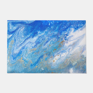 Sky Blue Marble  Doormat