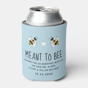 Sky Blue Meant to Bee Can Cooler