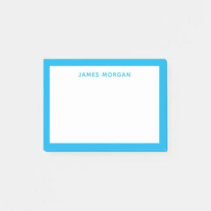 Sky Blue Modern Name Professional Post-it Notes