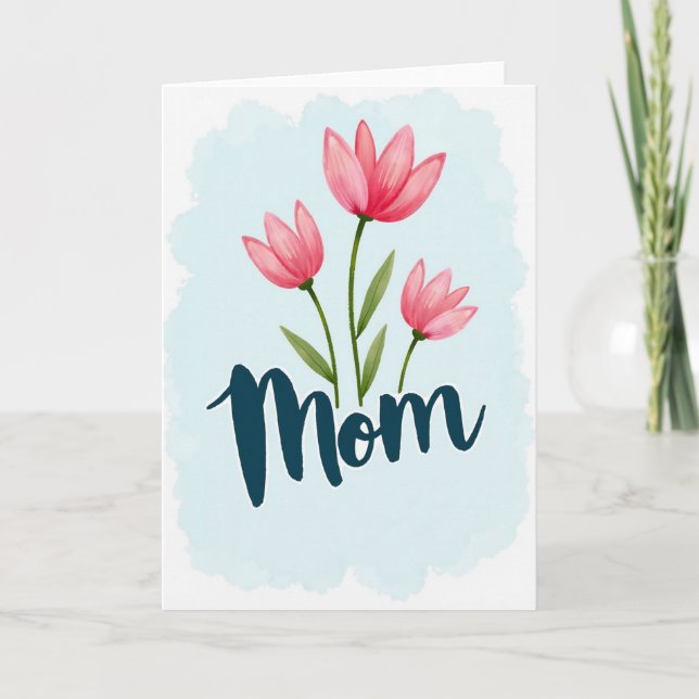 Sky Blue Mom Sentiment Card (Front)