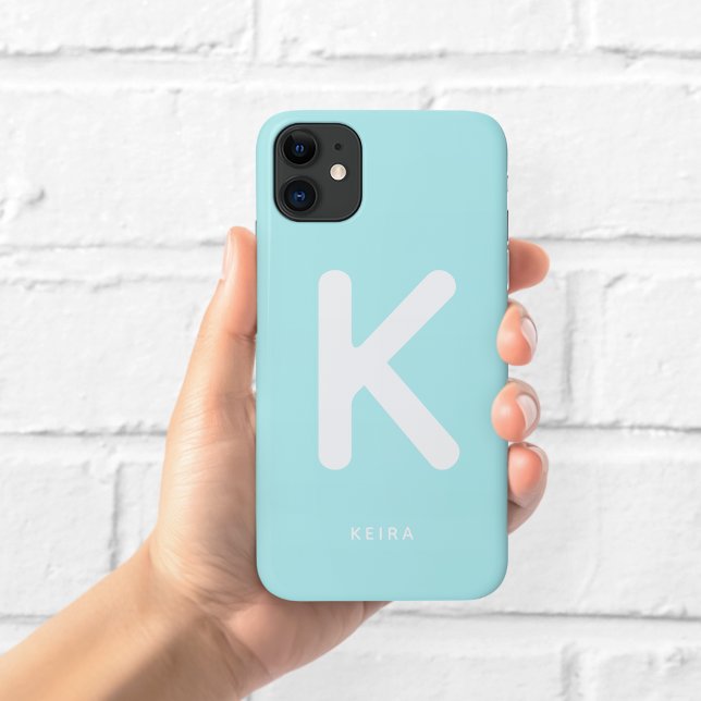 Sky Blue Monogram Phone Case (Creator Uploaded)