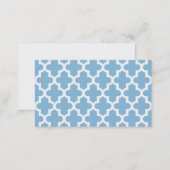 Sky Blue Moroccan Blank Business Card Template (Front/Back)
