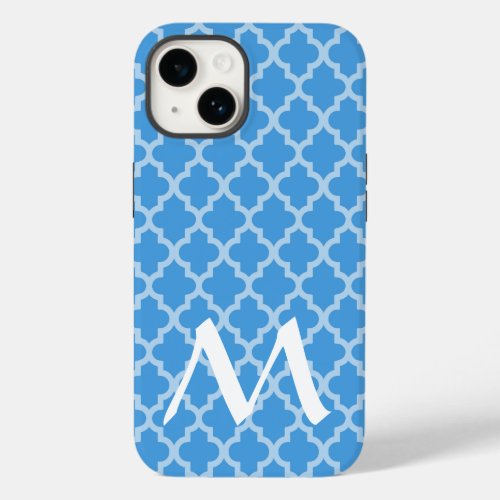 Sky Blue Moroccan Moods Quatrefoil Case_Mate iPhone 14 Case