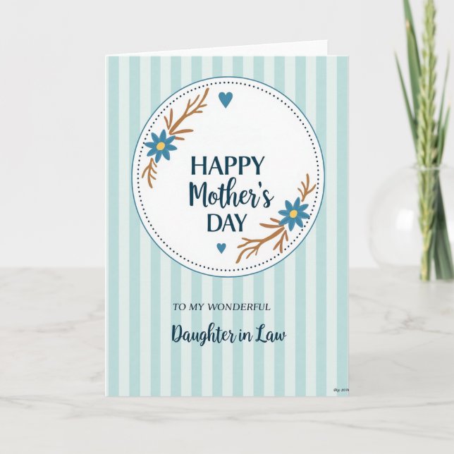 Sky Blue Mothers Day Art Card (Front)