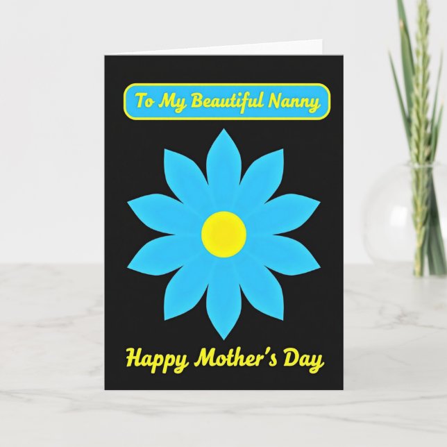 Sky Blue Mothers Day Banner Card (Front)