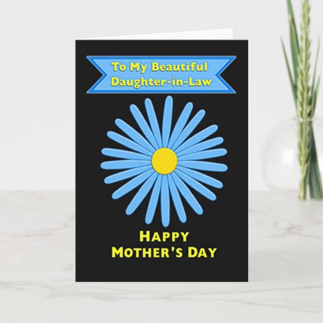 Sky Blue Mothers Day Bloom Card (Front)