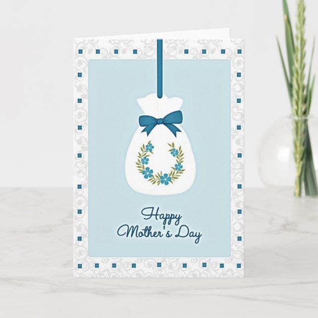 Sky Blue Mothers Day Gift Card (Front)