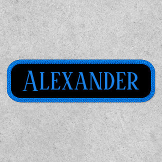 Sky Blue Name and Black Rectangular Patch